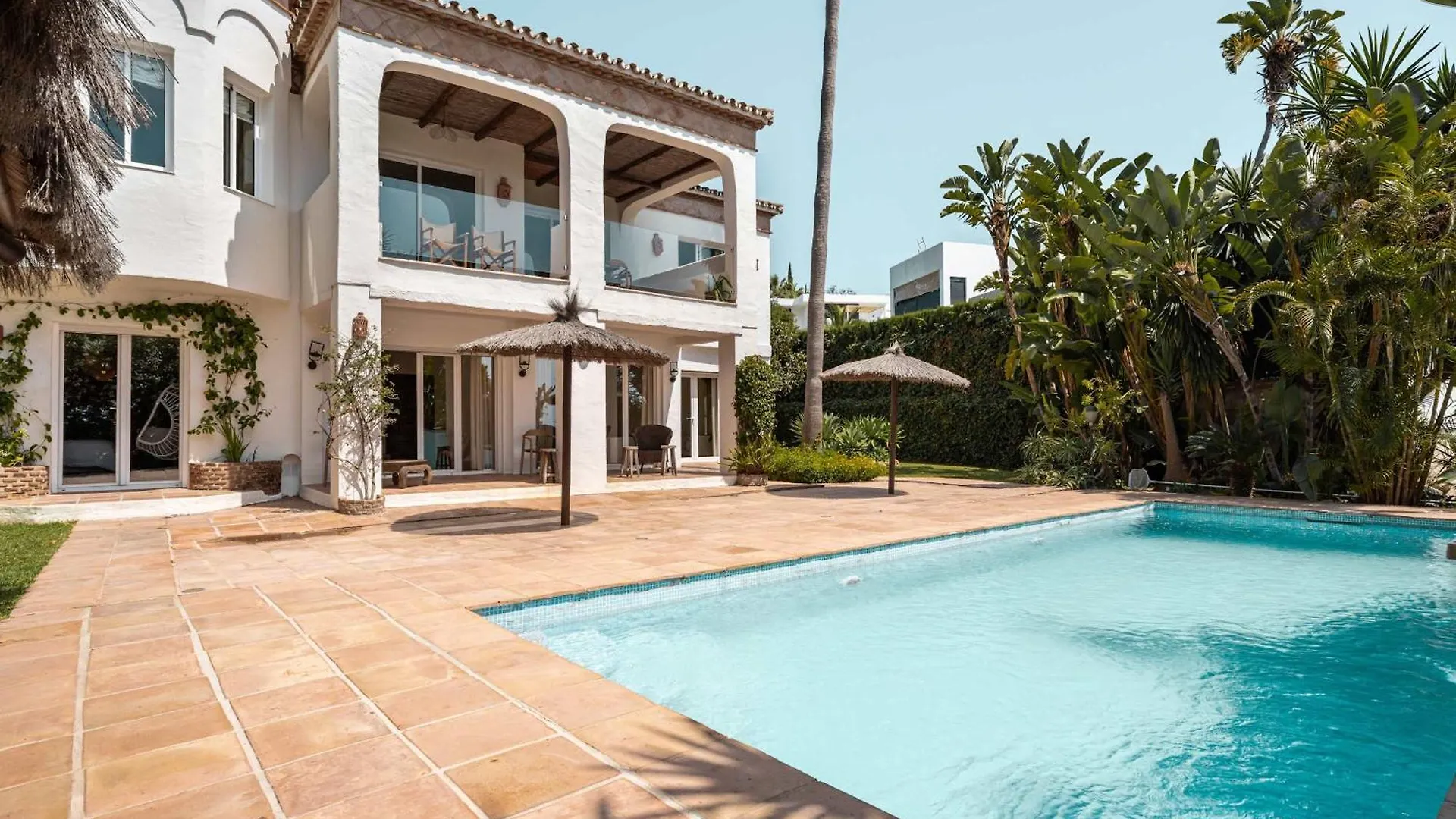 Villa Los Olivos Boho Style Pool Tranquile Marbella